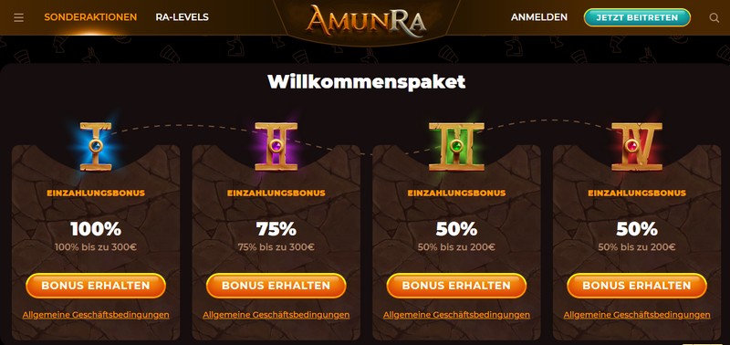 Amunra online casino boni